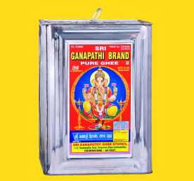 Sri Ganpathi brand is filled with Pure cow high-quality ghee, offering rich flavor and authenticity